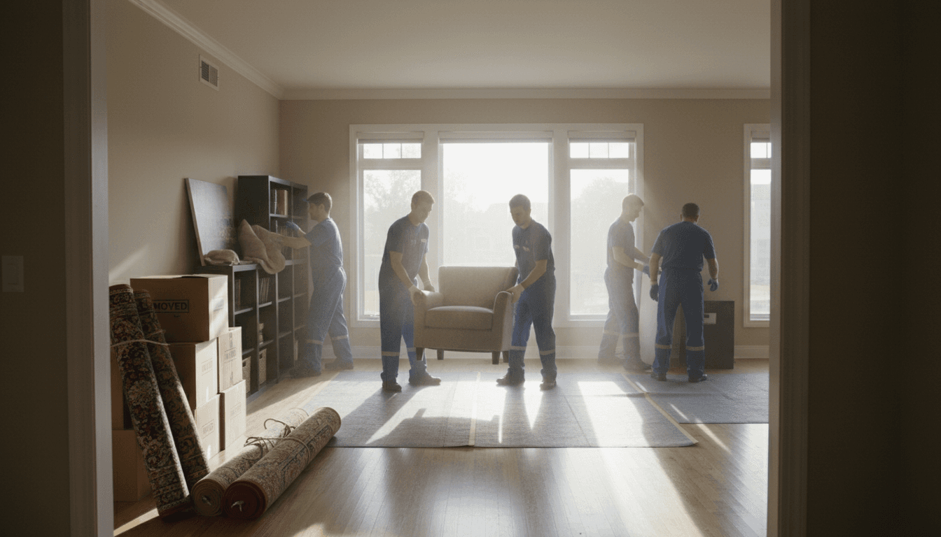 Équipe Epilogue Habitat lors d'un vide maison